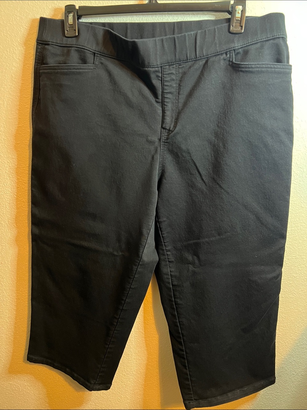 Intro Love the Fit Woman’s Sleek Black Stretch Capri Pants